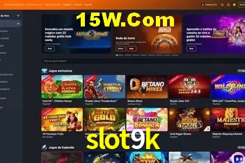 Interface moderna da plataforma slot9k